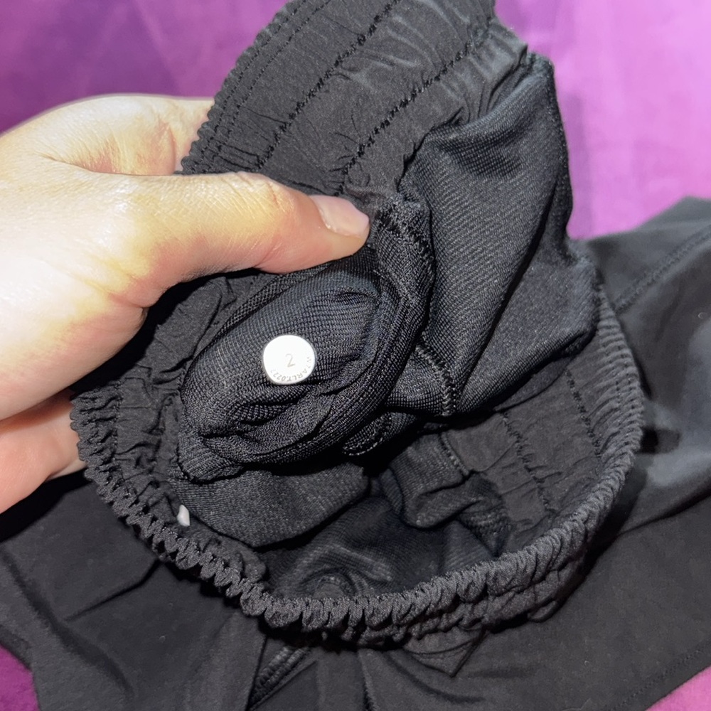 Lululemon athletics black running shorts size 2 - Picture 2 of 4